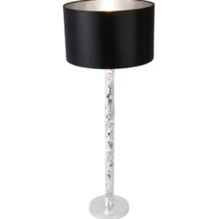 Tischlampe Cancelliere Rotonda schwarz/silber 79cm