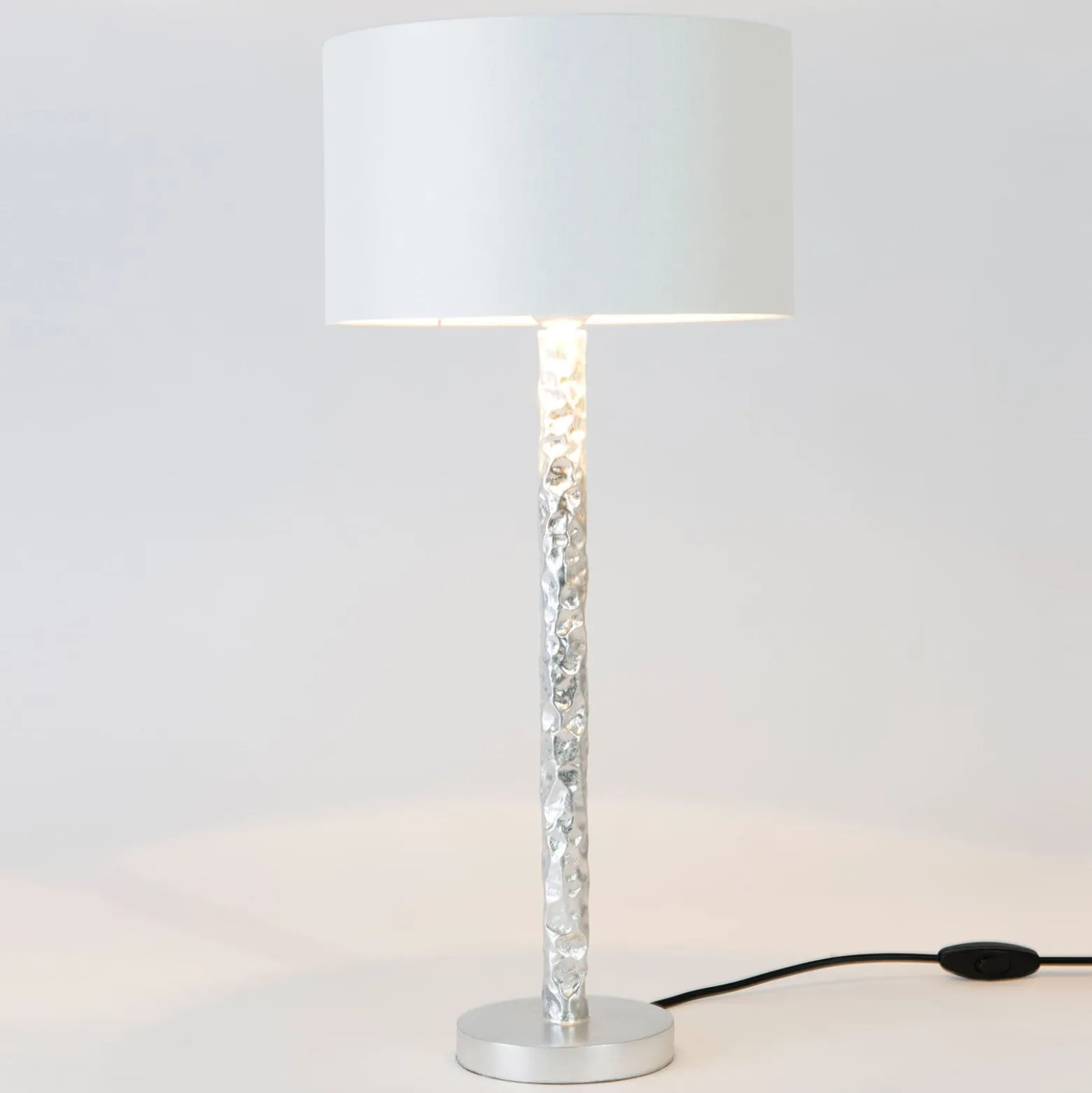 Tischlampe Cancelliere Rotonda weiß/silber 57 cm