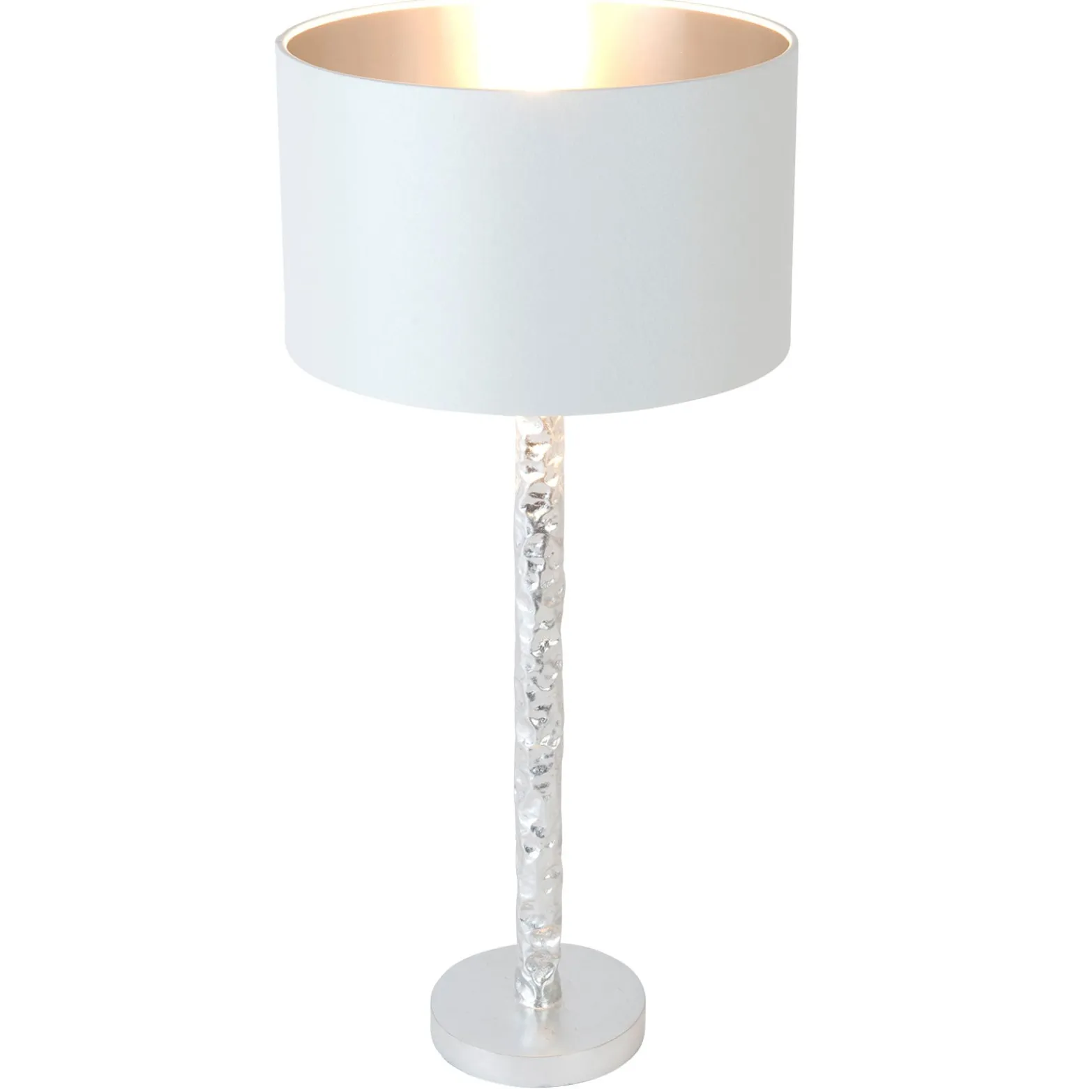 Tischlampe Cancelliere Rotonda weiß/silber 57 cm