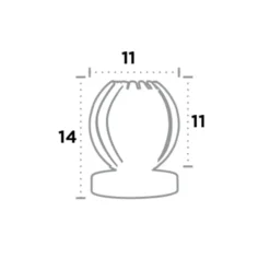 Tischlampe Claw mit Touchfunktion, Schirm rauch