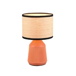 Tischlampe Formentera, terracotta/beige, 27cm Keramik/Papier