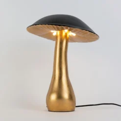 Tischlampe FORTUNELLO, schwarz/gold, Höhe 40 cm, Metall 5xG4