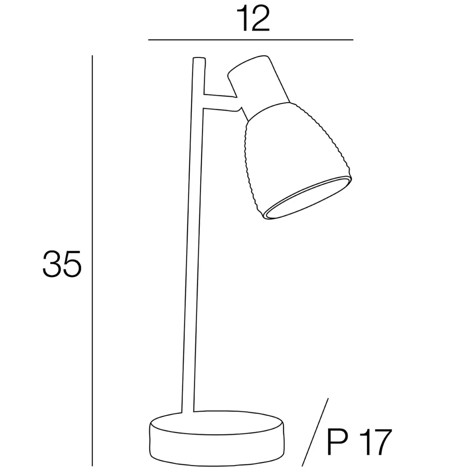Tischlampe Giada, schwarz/rauchgrau Höhe 35 cm, Metall/Glas