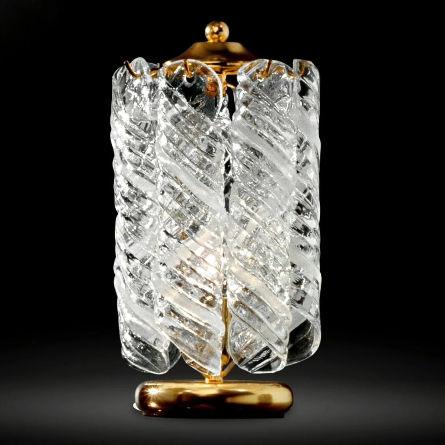 Tischlampe Molle, 24 Karat vergoldet