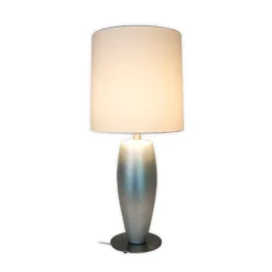 Tischlampe OMEGA SOTTILE, silber/weiß Höhe 80 cm Keramik E27