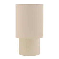 Tischlampe Rhodes elfenbeinfarben/beige 51 cm Leinen/Keramik