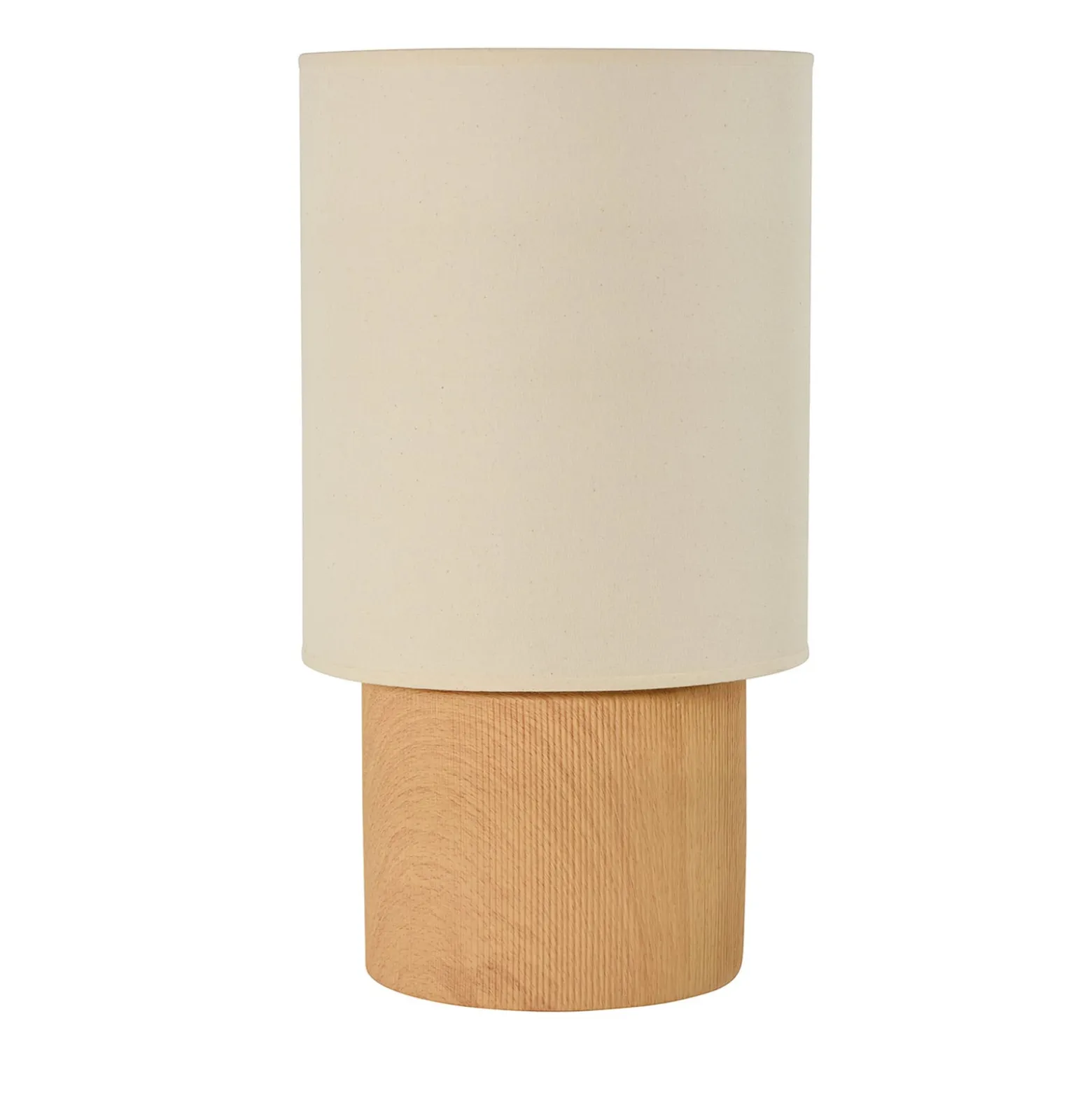 Tischlampe Rhodes, holz hell/beige, 51 cm, Leinen/Keramik