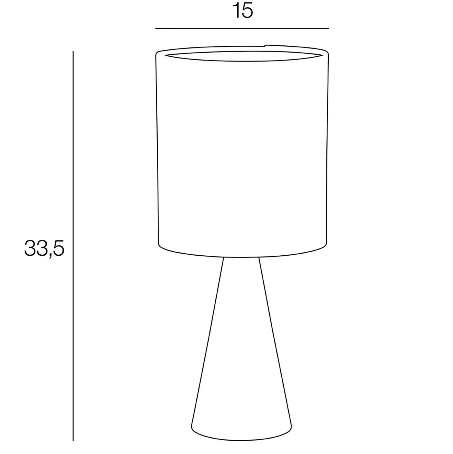 Tischlampe Sally, elfenbeinfarben/beige Höhe 33 cm Metall
