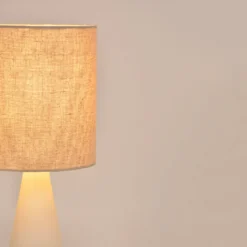 Tischlampe Sally, elfenbeinfarben/beige Höhe 33 cm Metall