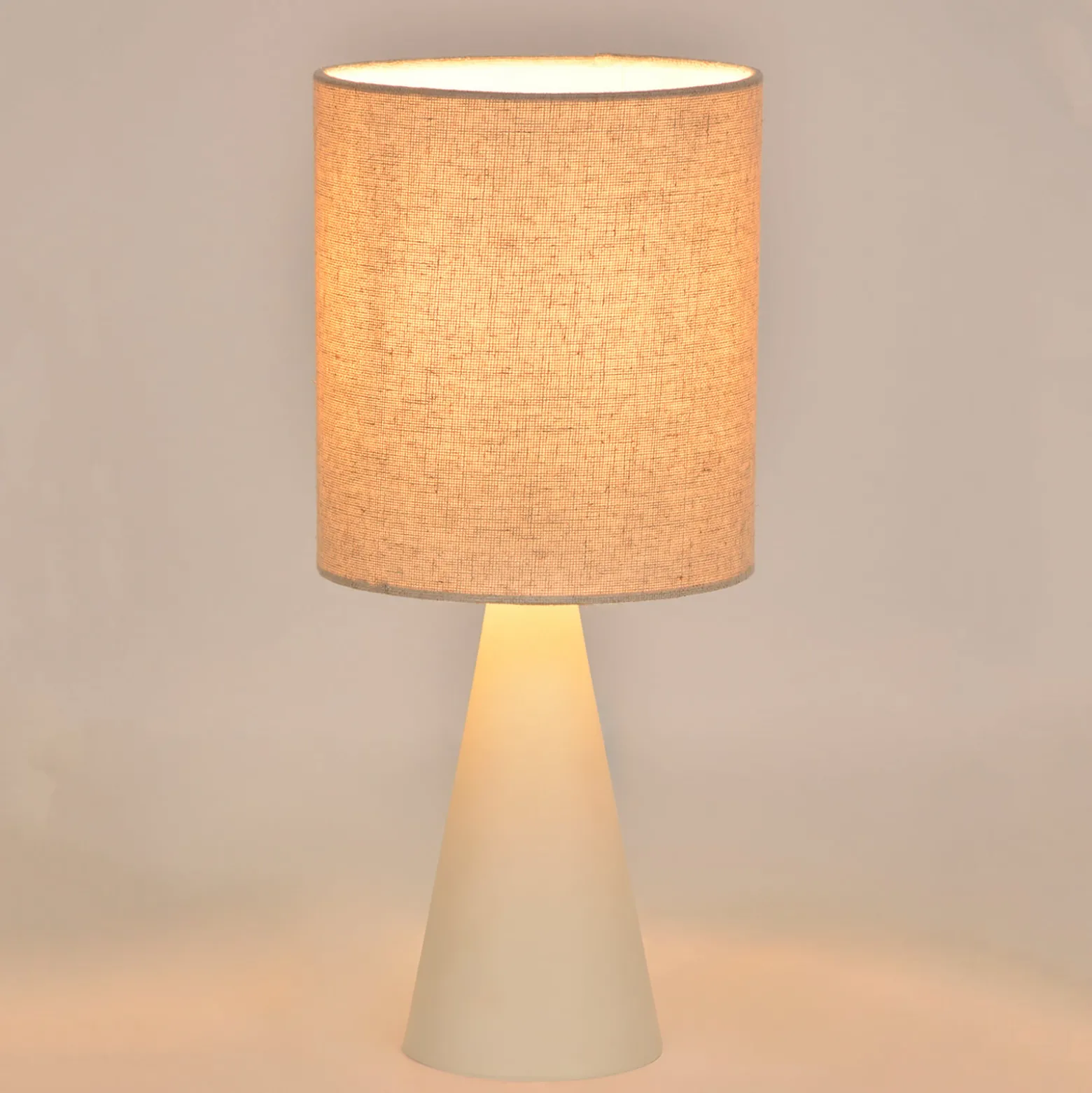 Tischlampe Sally, elfenbeinfarben/beige Höhe 33 cm Metall