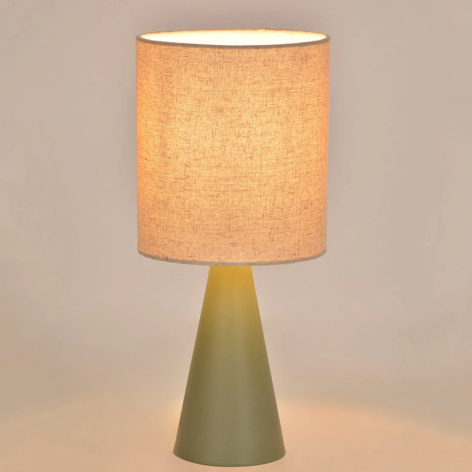 Tischlampe Sally, lichen/beige Höhe 33 cm Metall/Stoff