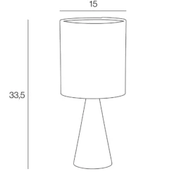 Tischlampe Sally, lichen/beige Höhe 33 cm Metall/Stoff