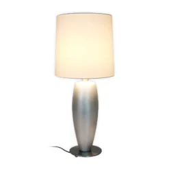Tischlampe SIGMA SOTTILE, silber/weiß Höhe 68 cm Keramik E27