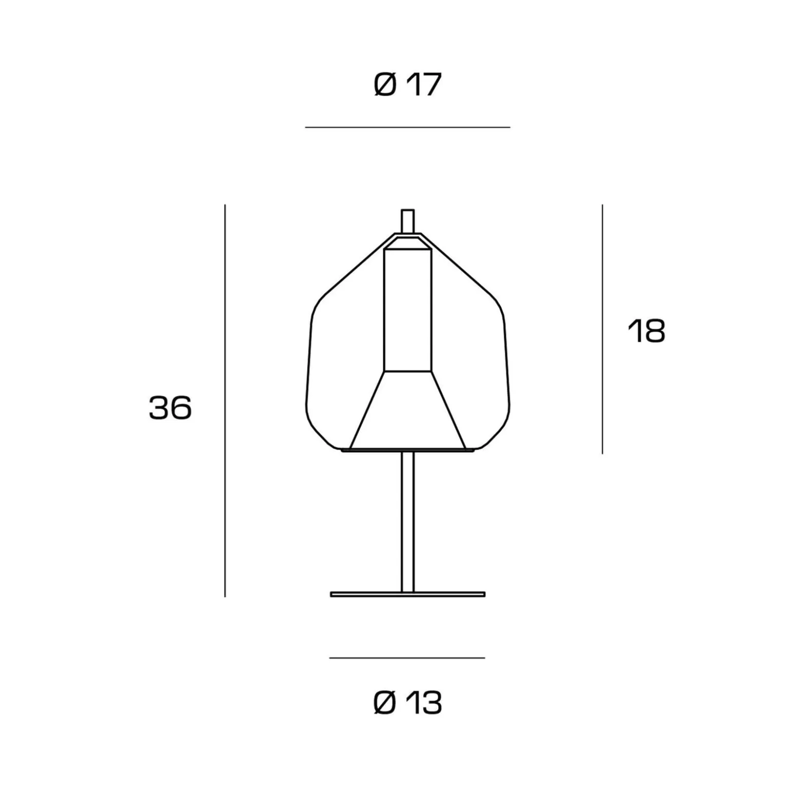 Tischlampe X-Ray, kupferfarben/goldfarben, Höhe 32,5 cm Glas