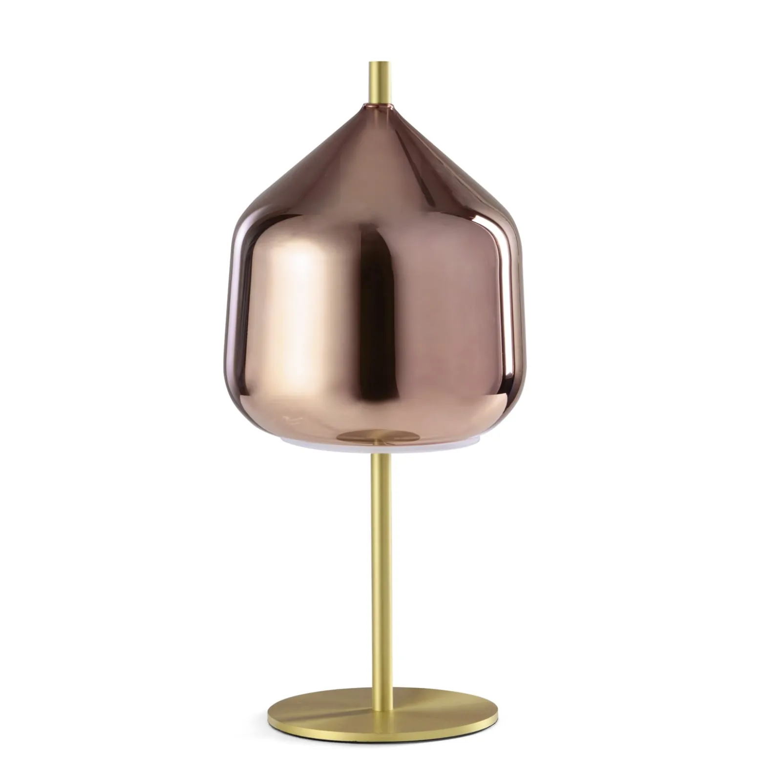 Tischlampe X-Ray, kupferfarben/goldfarben, Höhe 32,5 cm Glas