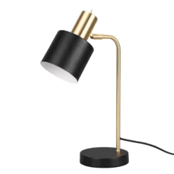 Tischleuchte Adam, einflammig, schwarz/gold