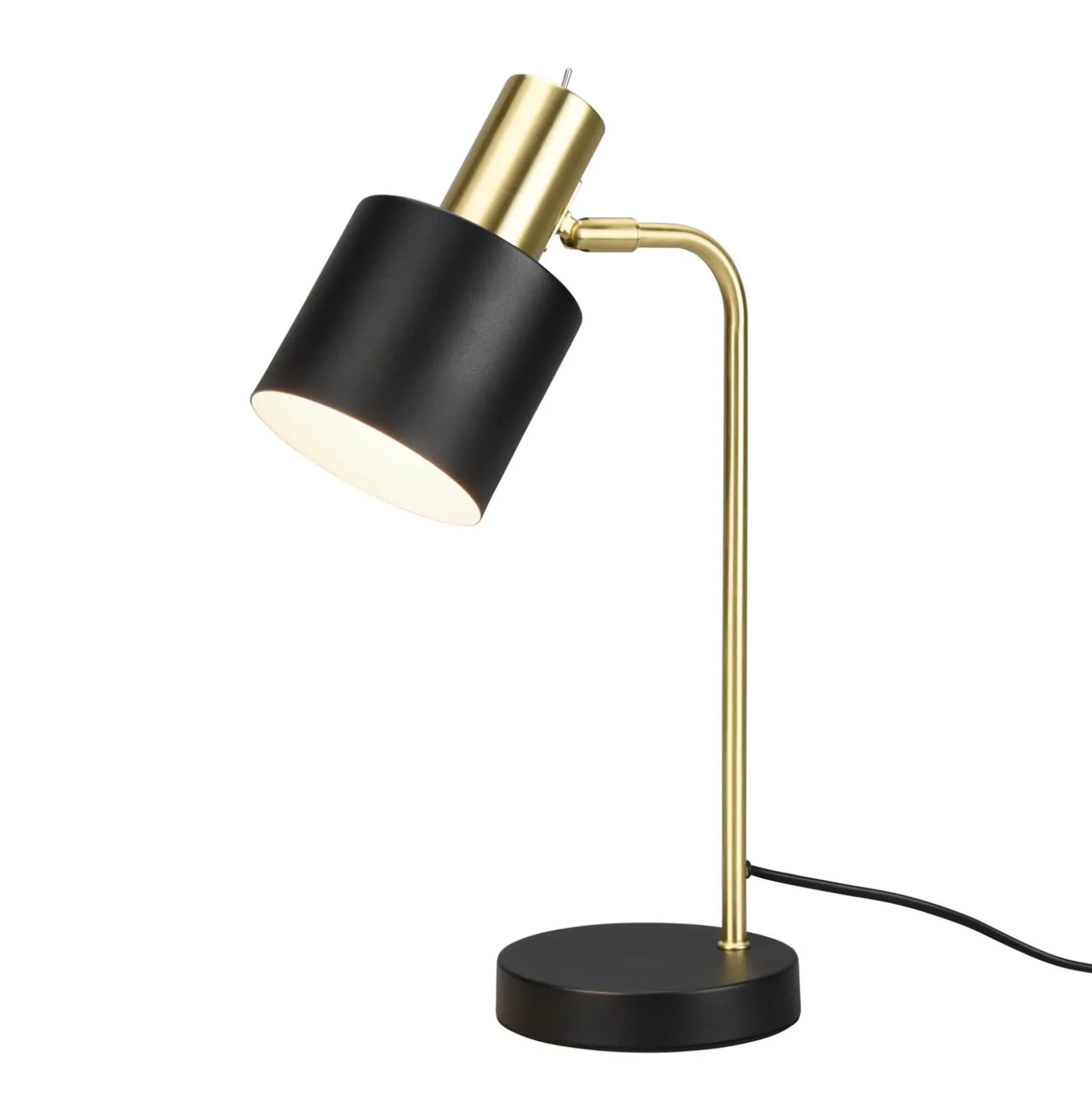 Tischleuchte Adam, einflammig, schwarz/gold