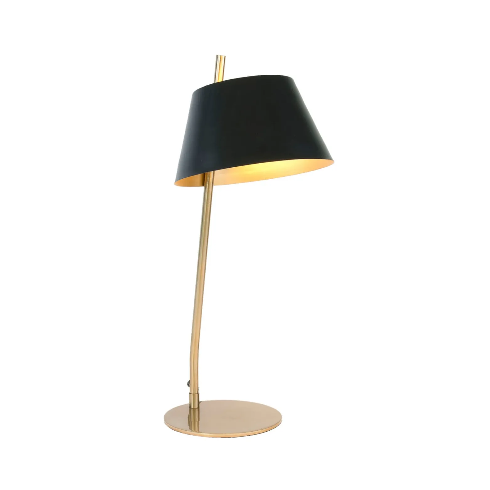 Tischleuchte ADEA, schwarz/gold, Höhe 61 cm, Metall, E27