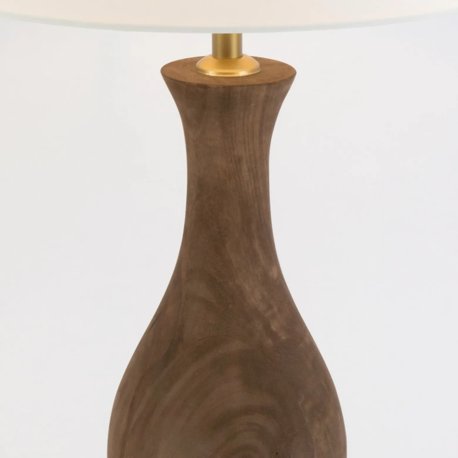 Tischleuchte ANTELAO, natur/écru, Höhe 45 cm, Mangoholz, E27