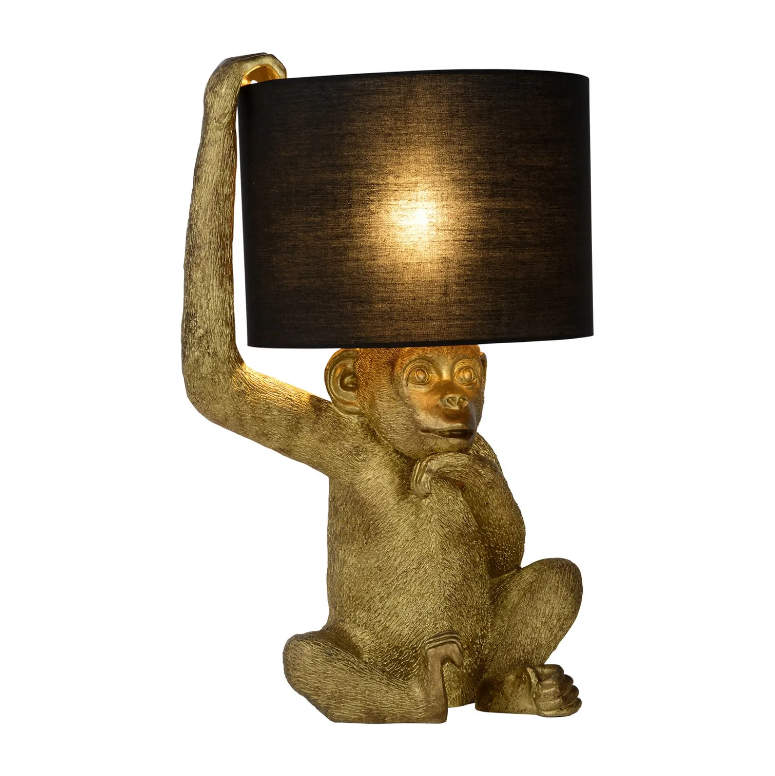 Tischleuchte Extravaganza Chimp, gold/schwarz