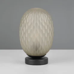 Tischleuchte Facette, grün, Höhe 29 cm, Glas, E27