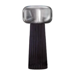 Tischleuchte Faro, Glas, Kunststoff, E27-Fassung, schwarz