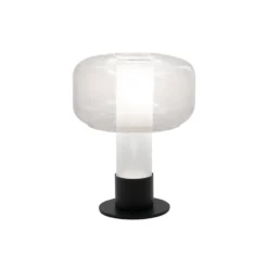 Tischleuchte Flick, klar, Glas, 28 cm, dimmbar, E14