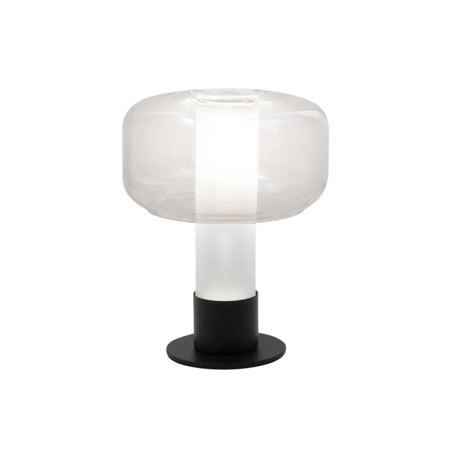 Tischleuchte Flick, klar, Glas, 28 cm, dimmbar, E14