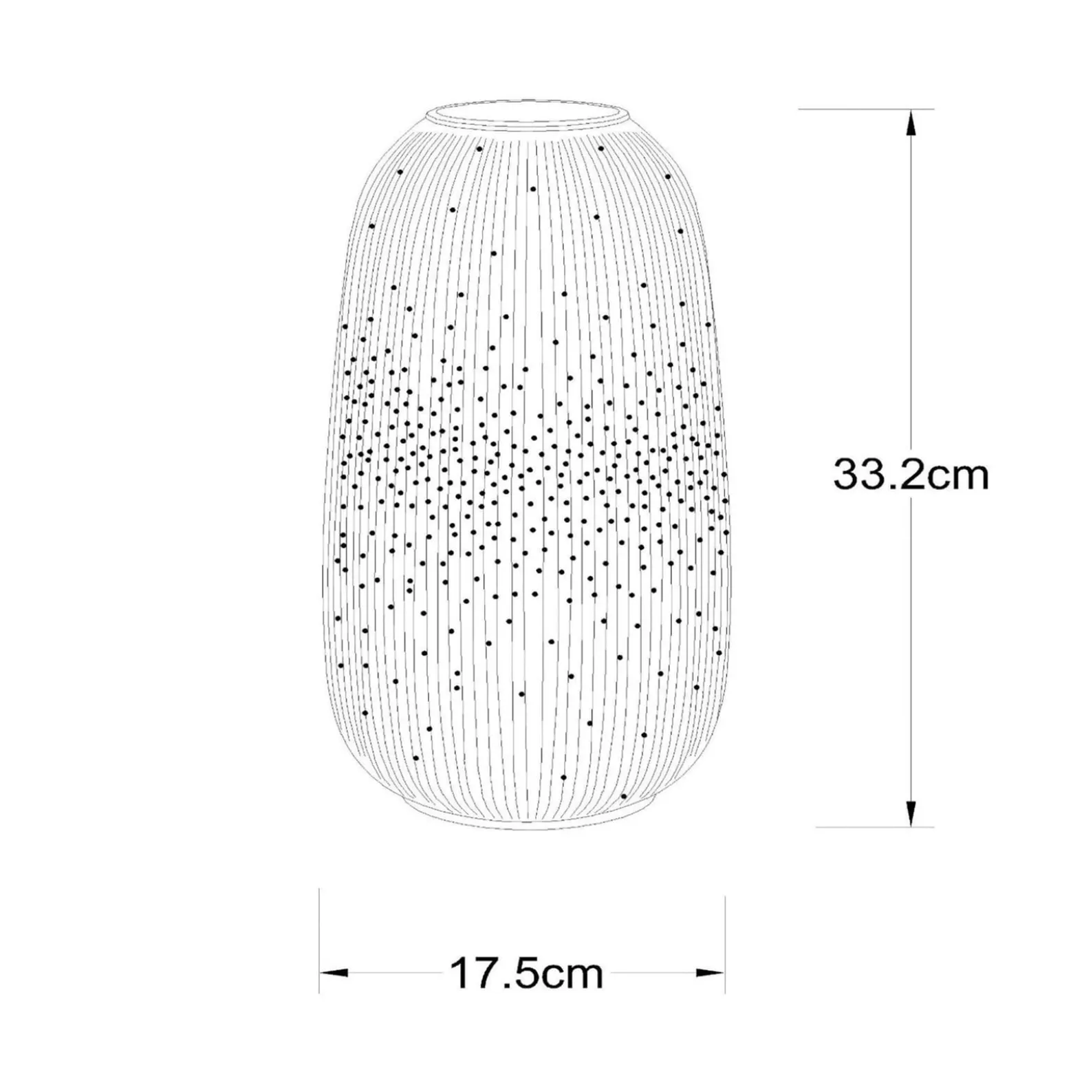 Tischleuchte Flores, Ø 17,5 cm, Porzellan, weiß, E14