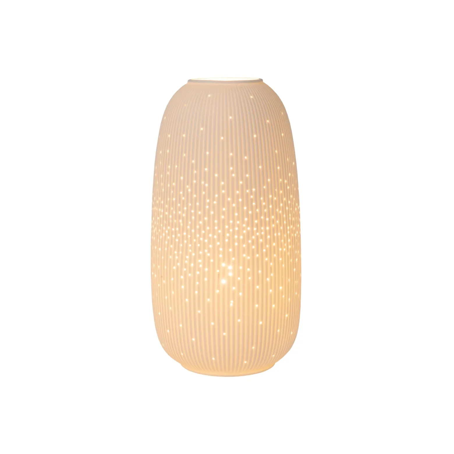 Tischleuchte Flores, Ø 17,5 cm, Porzellan, weiß, E14