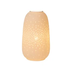 Tischleuchte Flores, Ø 14,1 cm, Porzellan, weiß, E14