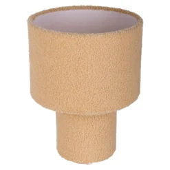 Tischleuchte Fluffy, beige Höhe 31 cm Textil E27 zylindrisch