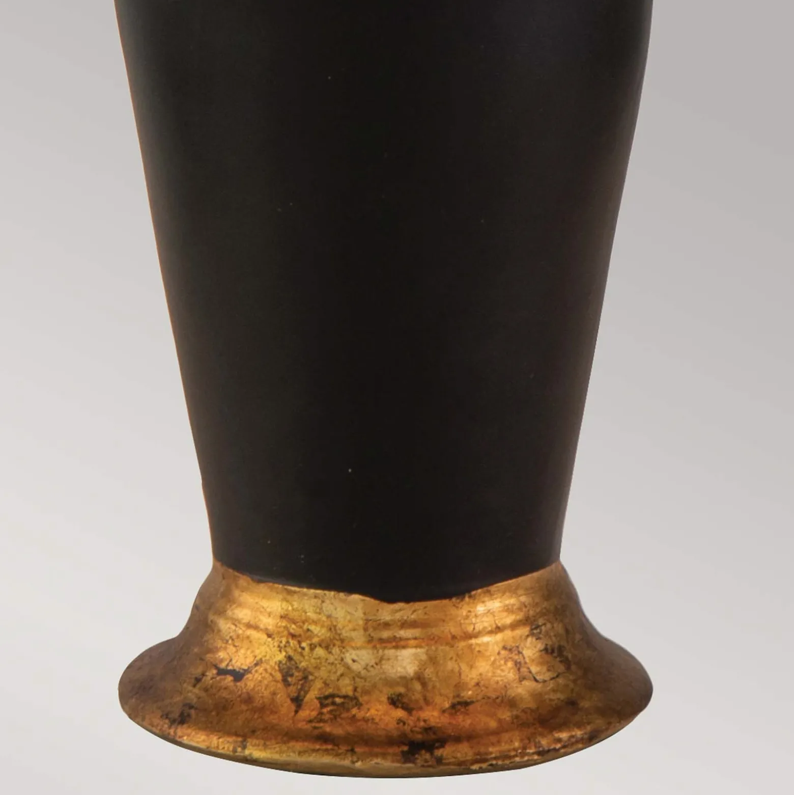 Tischleuchte Gallier, schwarz/weiß, Textil, 63,5 cm hoch