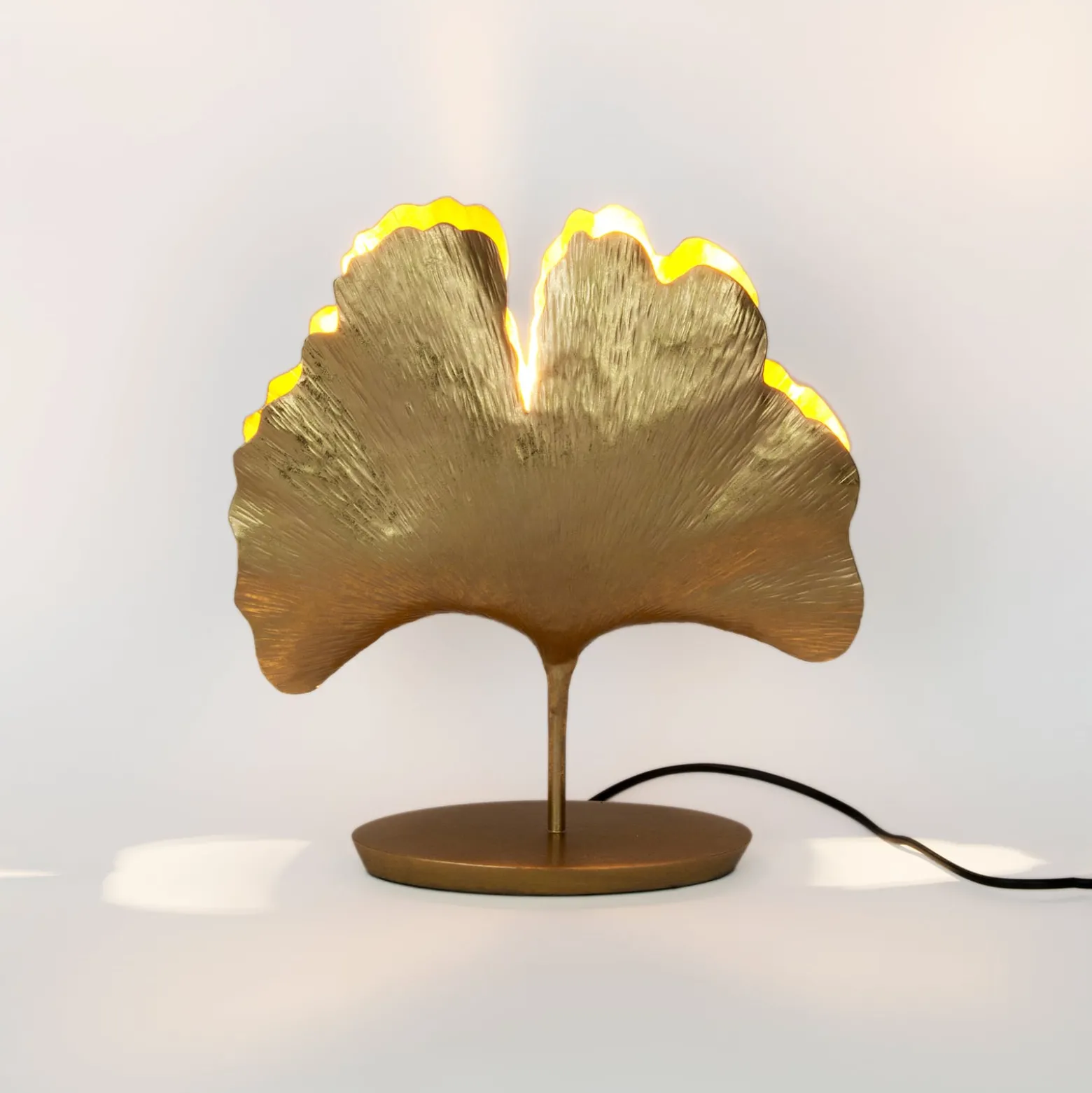 Tischleuchte Ginkgo, gold, 36x34cm