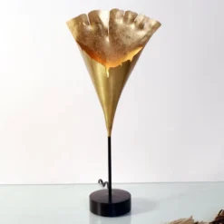 Tischleuchte Ginkgo, gold, 42x20cm