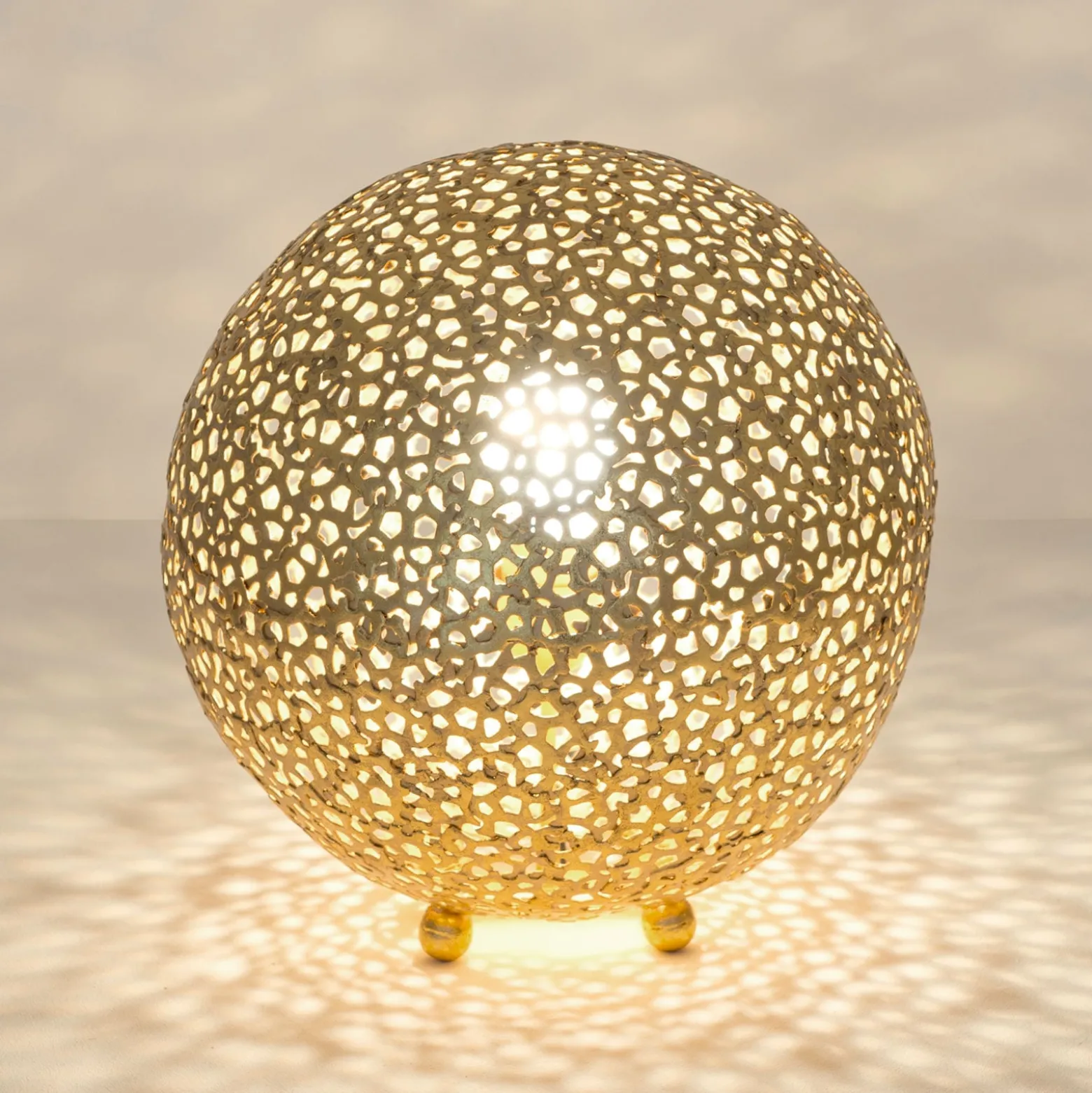 Tischleuchte Lily Piccolo, Ø 33 cm, gold
