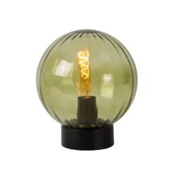 Tischleuchte Monsaraz, grün, Ø 25 cm, Glas, E27