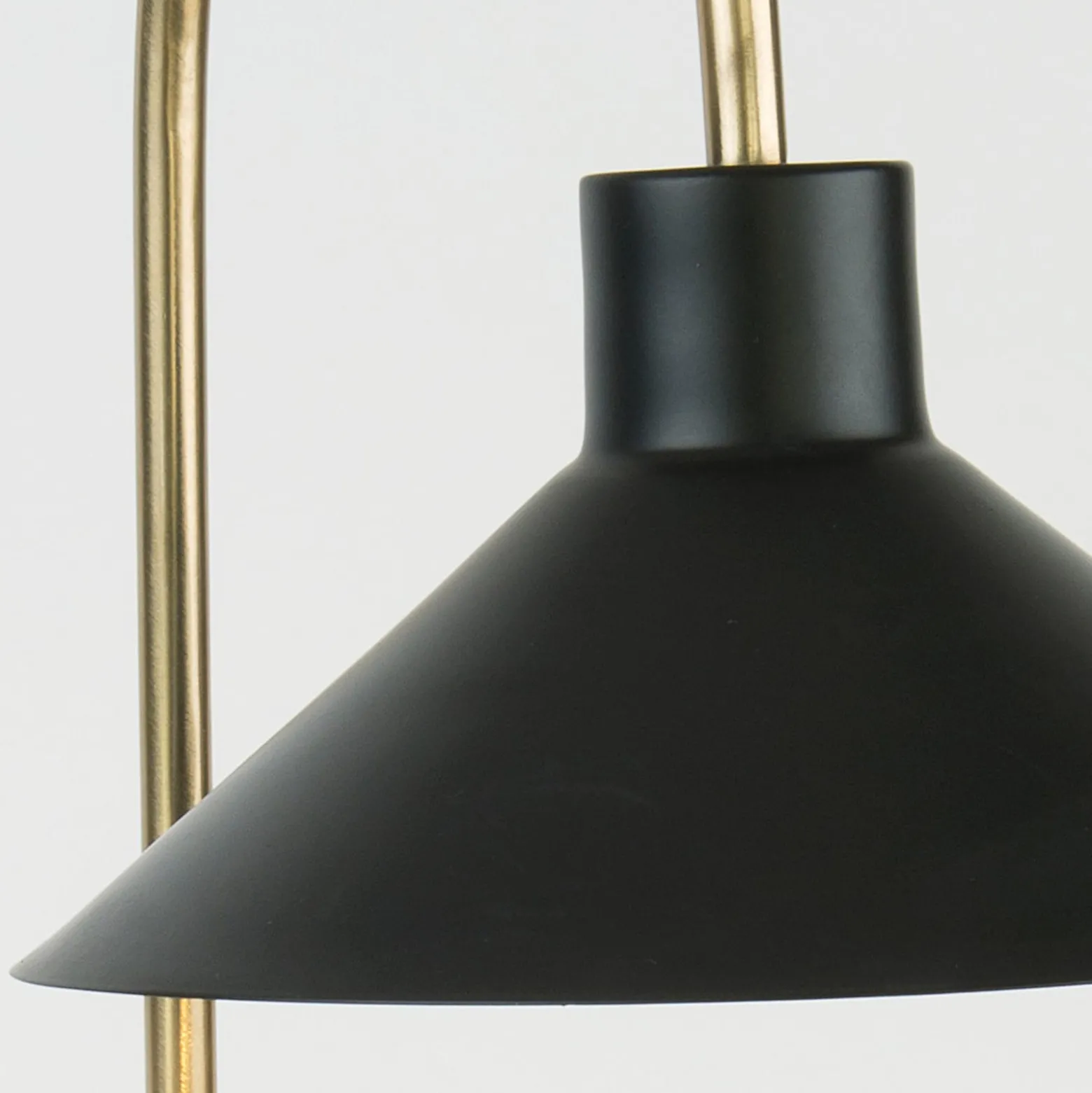 Tischleuchte Oktavia, schwarz/goldfarben, Höhe 58 cm, Marmor