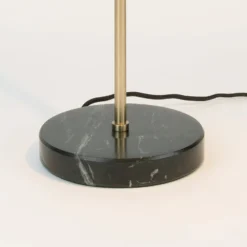 Tischleuchte Oktavia, schwarz/goldfarben, Höhe 58 cm, Marmor