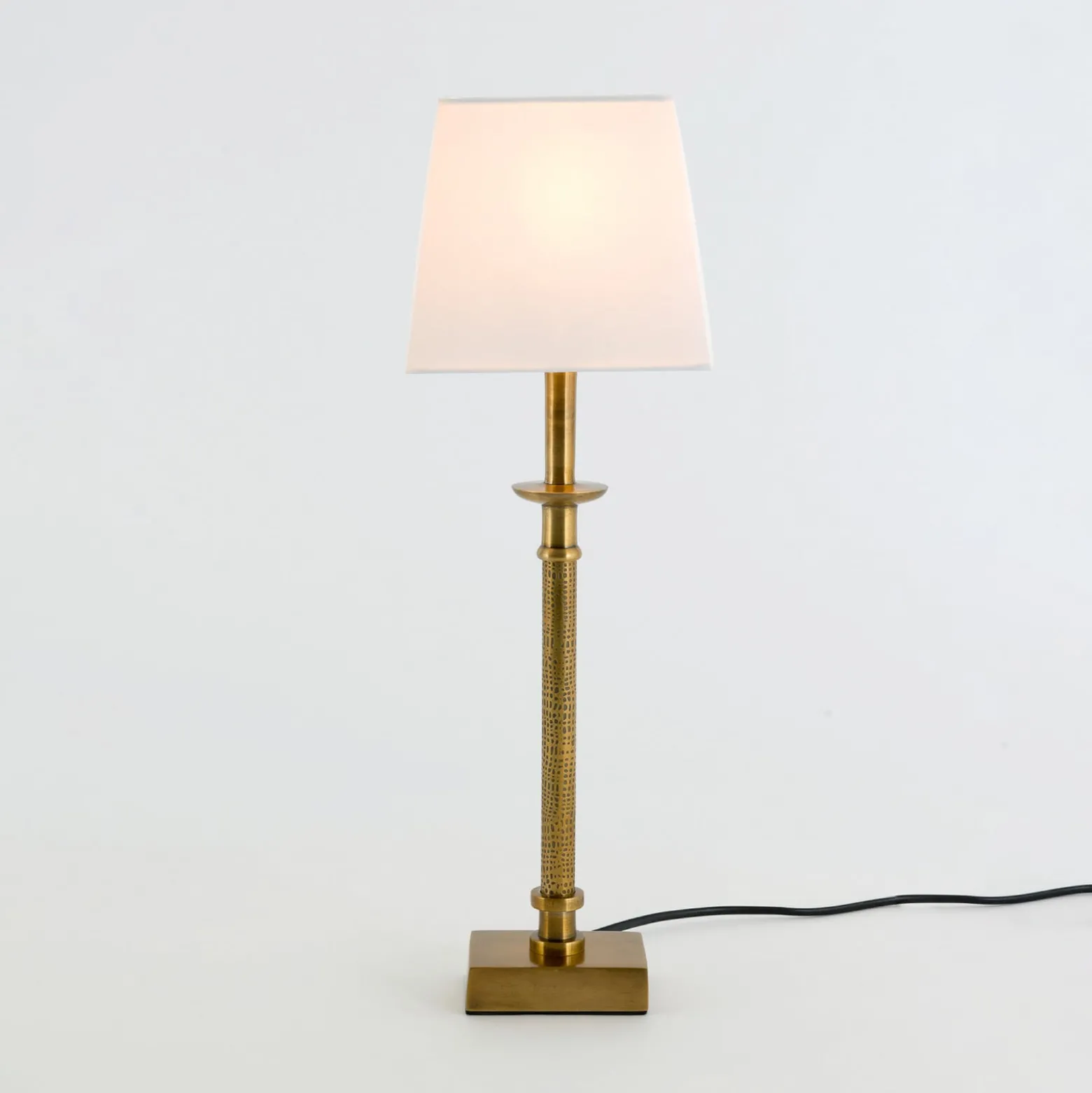 Tischleuchte PALMARIA, gold/weiß, Höhe 52 cm, Metall, E14
