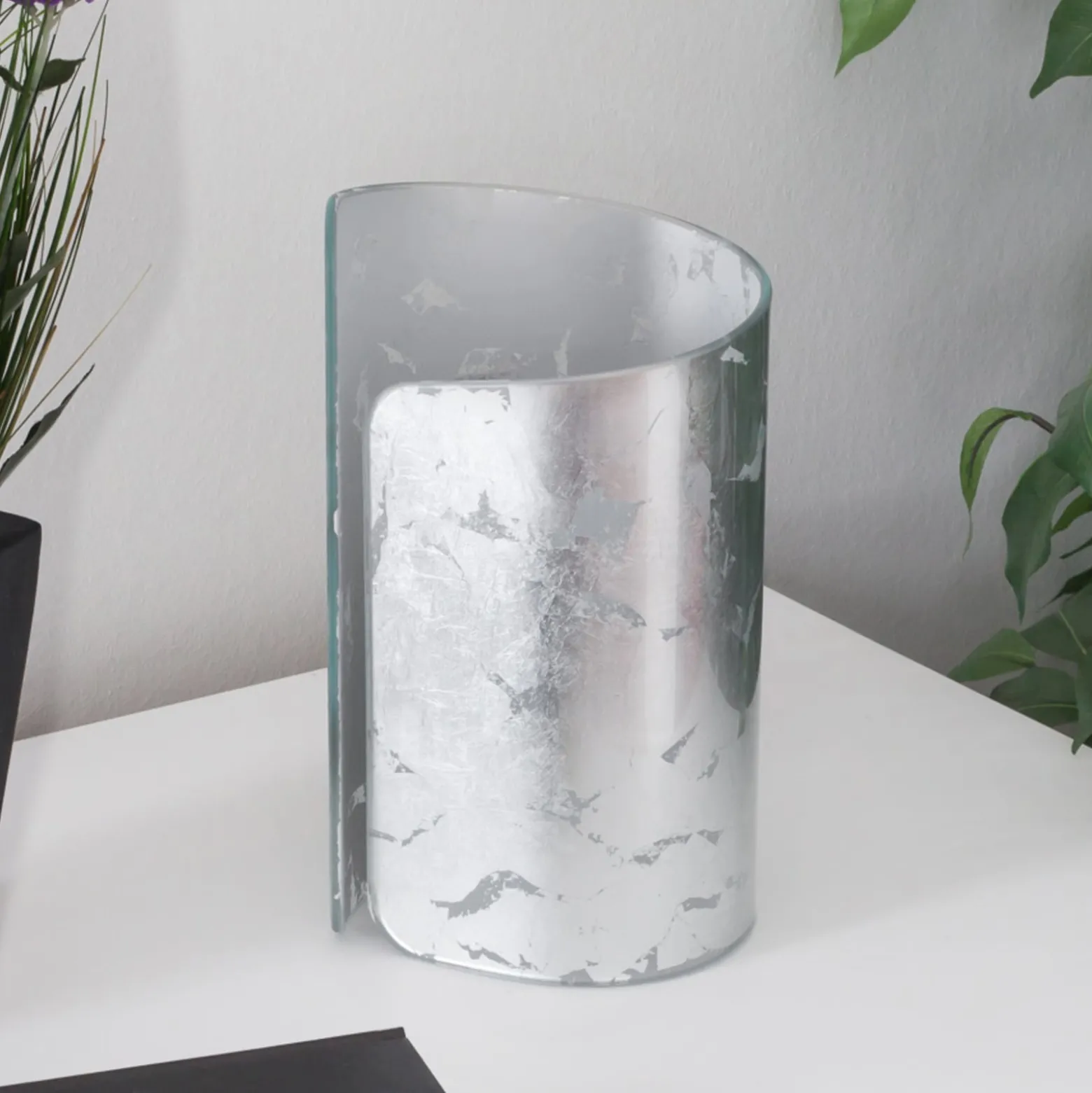 Tischleuchte Papiro, silber