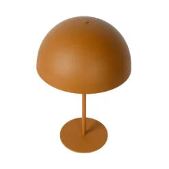 Tischleuchte Siemon aus Stahl, Ø 25 cm, ockergelb