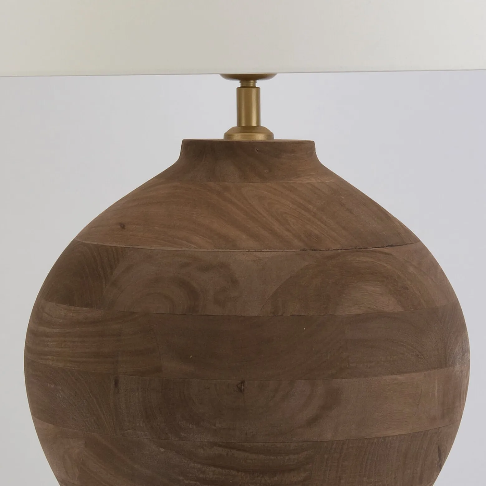 Tischleuchte SORATTE, natur/écru, Höhe 48 cm, Mangoholz, E27