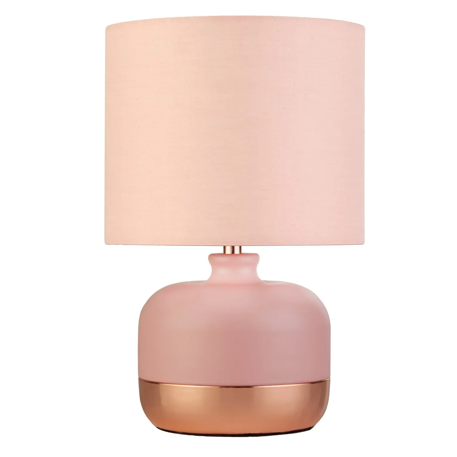 Tischleuchte Tamsin, pink, Metall/Textil, Höhe 27 cm, E14