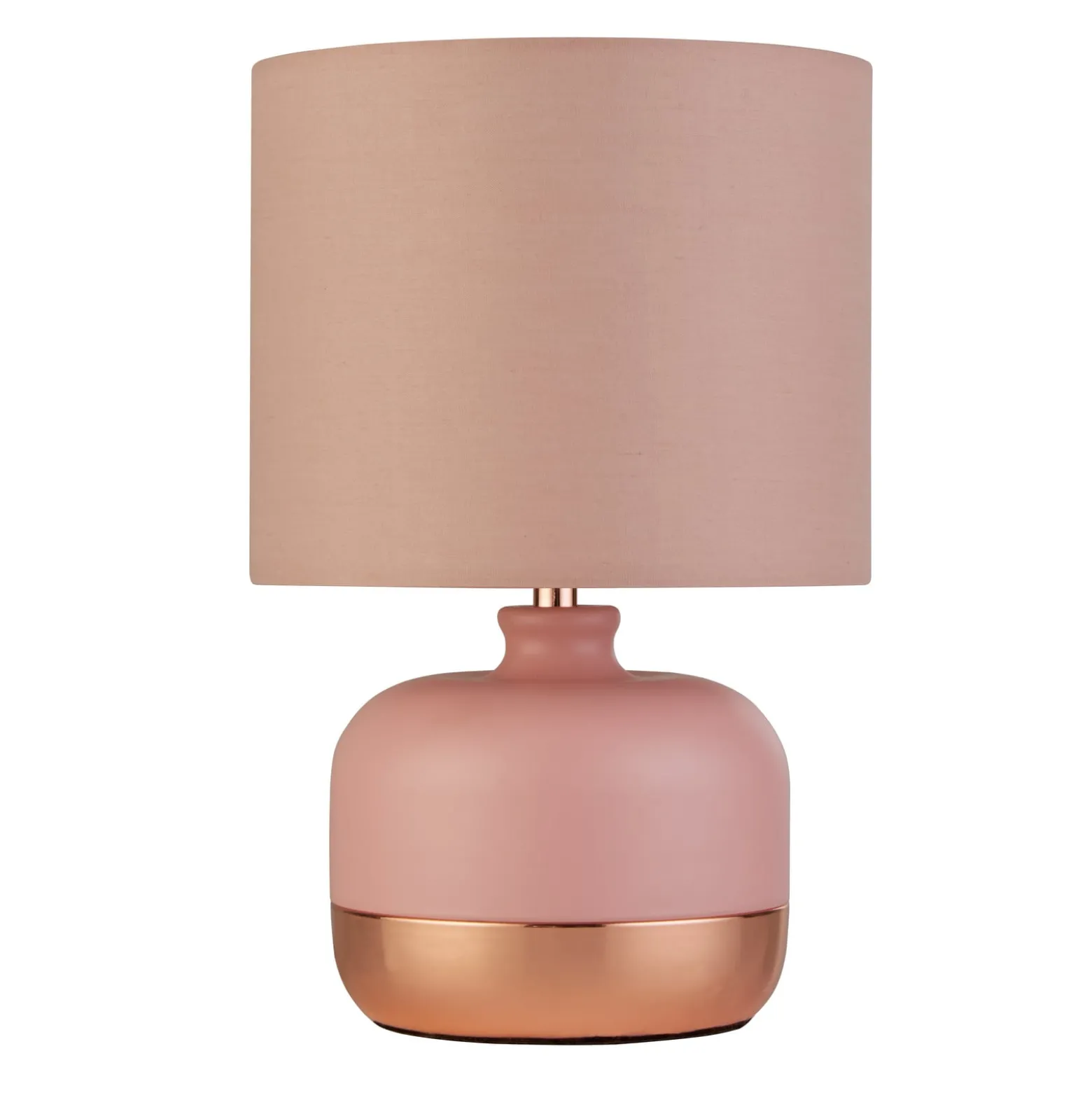 Tischleuchte Tamsin, pink, Metall/Textil, Höhe 27 cm, E14