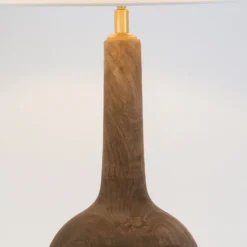 Tischleuchte VEZZANA, natur/écru, Höhe 47 cm, Mangoholz, E27