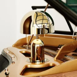 Tom Dixon Akku-Tischlampe BELL PORTABLE, gold, 28 cm IP44