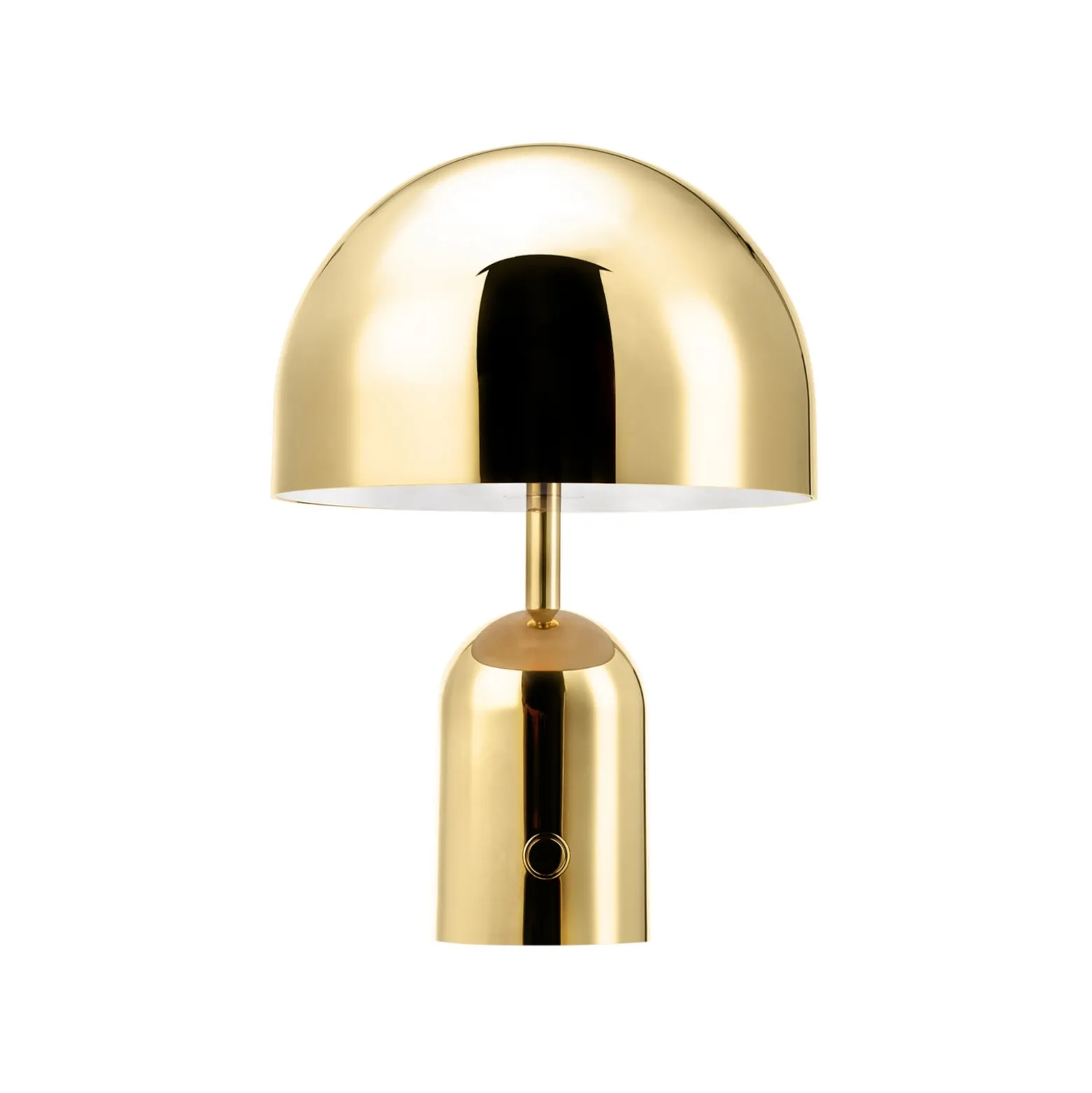 Tom Dixon Akku-Tischlampe BELL PORTABLE, gold, 28 cm IP44