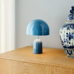 Tom Dixon Akku-Tischlampe BELL PORTABLE, hellblau 28 cm IP44