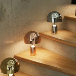 Tom Dixon Akku-Tischlampe BELL PORTABLE, kupfer, 28 cm IP44